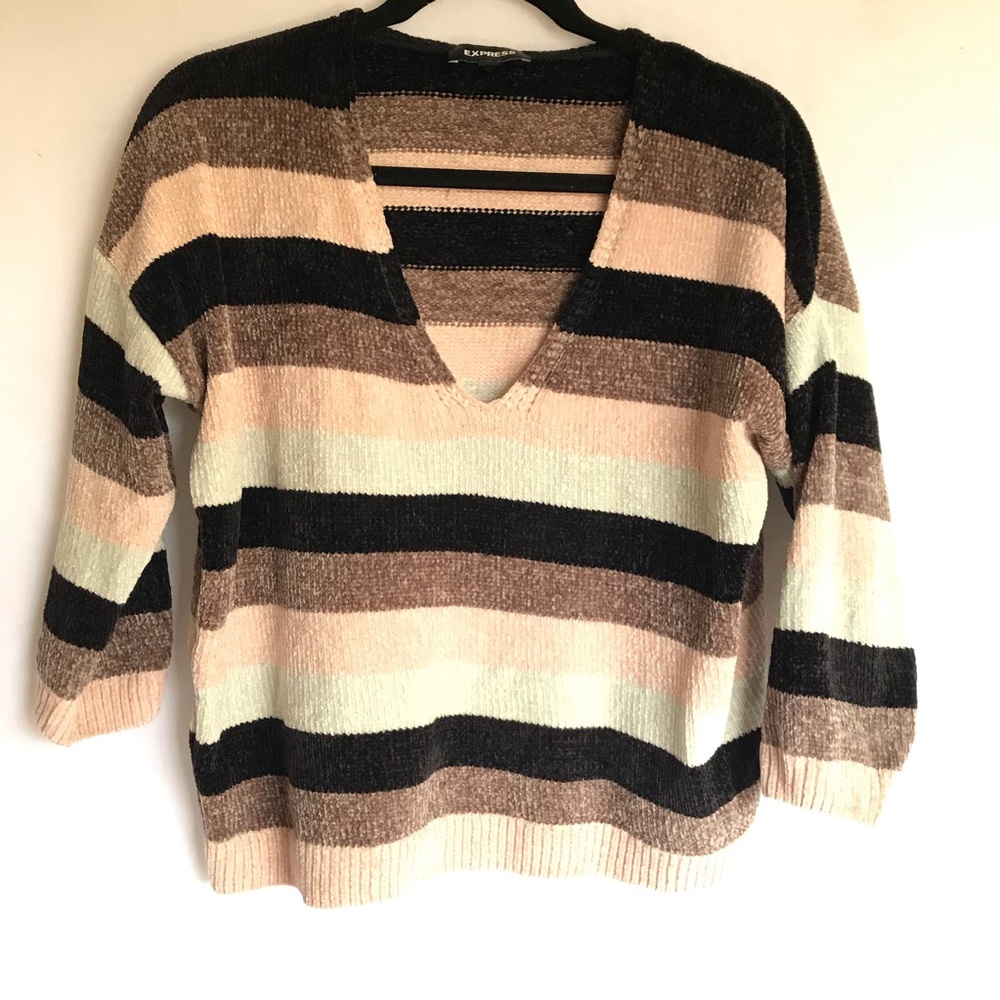 Dreamer Boho Cozy Knit Stripped Sweater - Picture 3 of 8